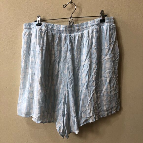 Torrid Light Blue Tie-Dye Gauze Crop Top & Drawstring Short Short Set - Picture 10 of 12